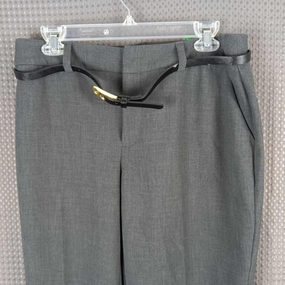 Charter Club Grey Tummy Slimming Dress Pants with Belt Womens Size 8 NWT